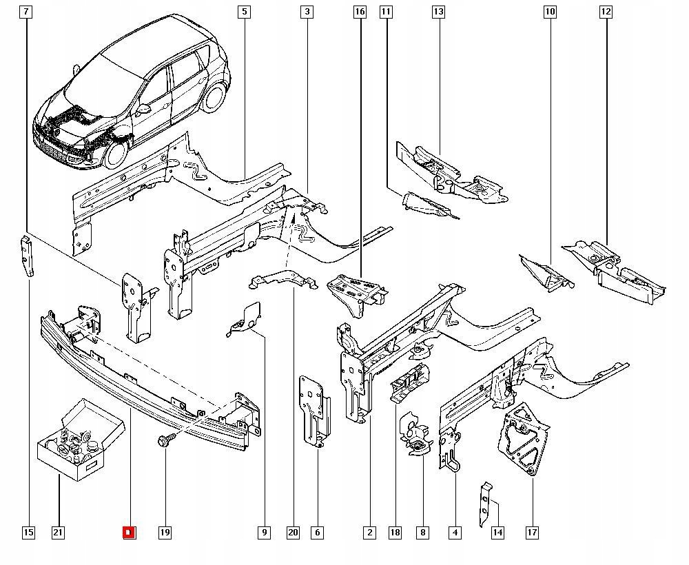 фото №8, Балка бампера перед renault scenic iii 752100015r