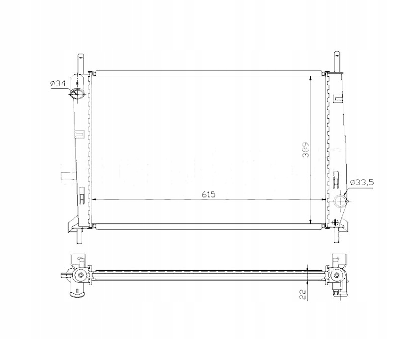 фото №1, Радіатор ford mondeo 03.93- 1086946