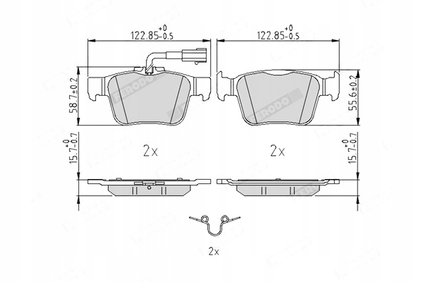 фото №2, Тормозные колодки тормозные задняя alfa romeo giulia stelvio maserati ghibli iii