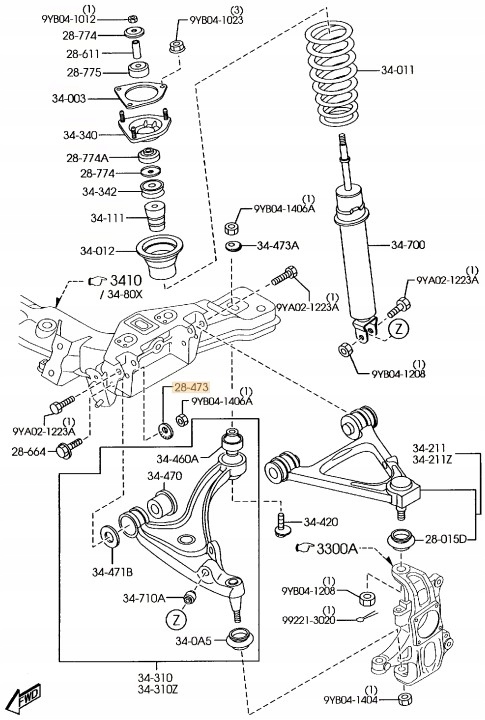 фото №2, Подкладка болты рычага перед mazda mx-5 nc nd rx-8 оригинал