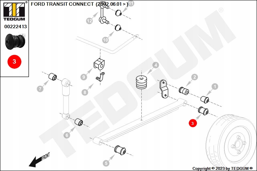 фото №7, Tedgum 00222413 подшипниковый узел, рессора рессорный
