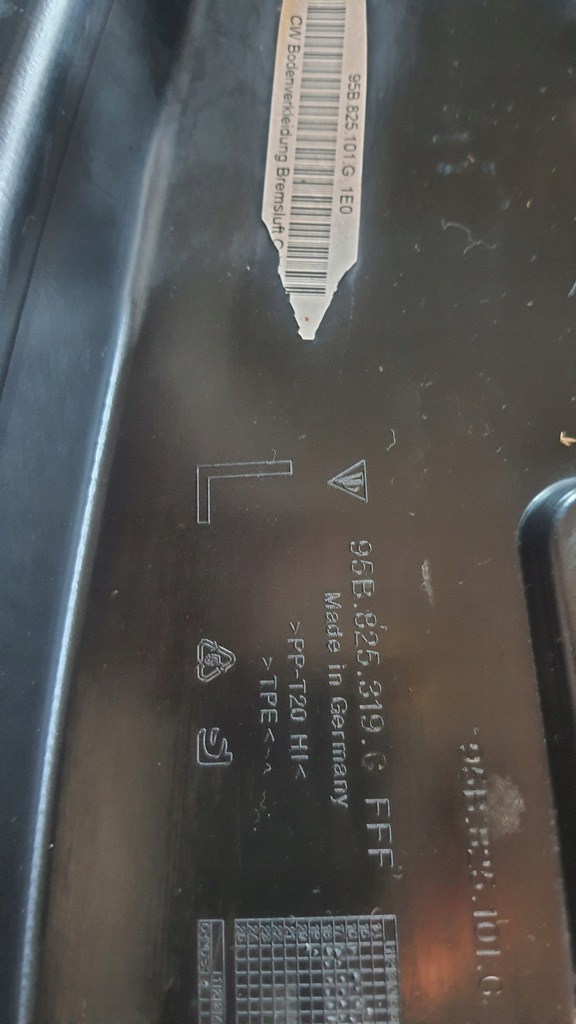 фото №7, Спойлер підкрилок ліва передня захист підвіска porsche macan 95b825319g