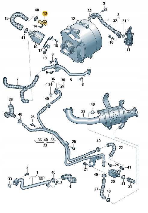 Купить Патрубок системы охлаждение 059121132k vw оригинальный номер