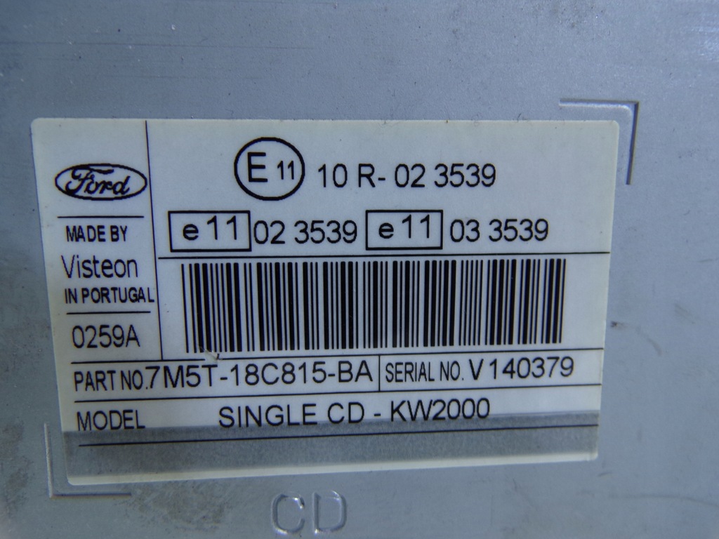 фото №9, Радио cd ford focus 2 ii с код 7m5t-18c815-ba 1