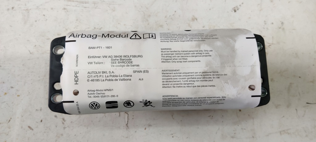 фото №1, Air bag подушка безпеки подушка пасажира seat leon 2 fl 1p0880204c