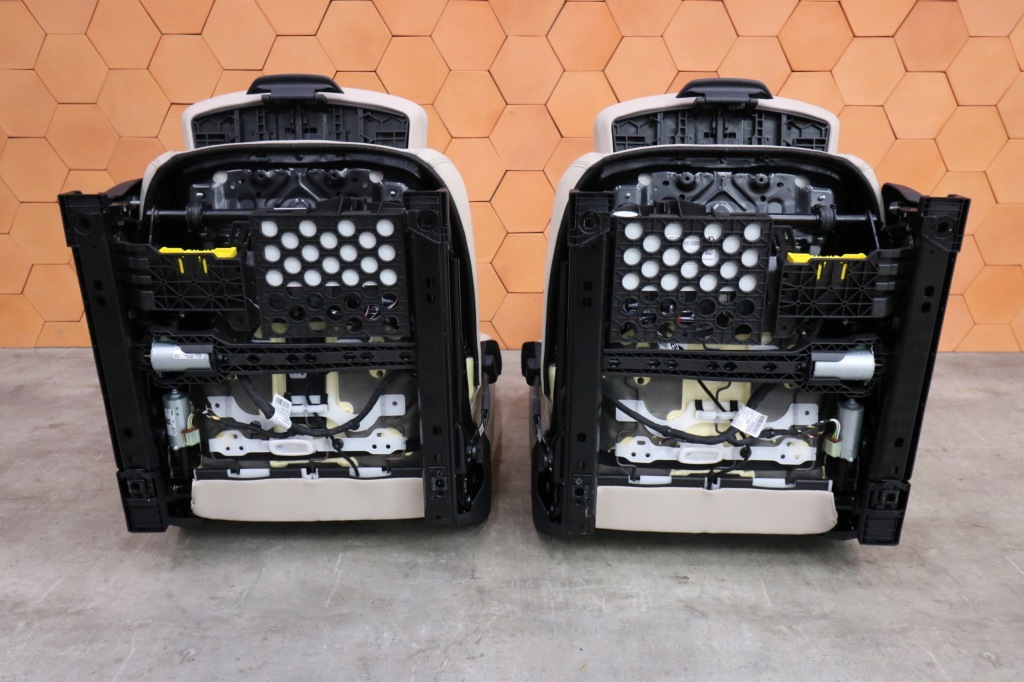 фото №14, Bmw g22 салон сиденья заднее сиденье обшивки sport кожа oyster память подогрев