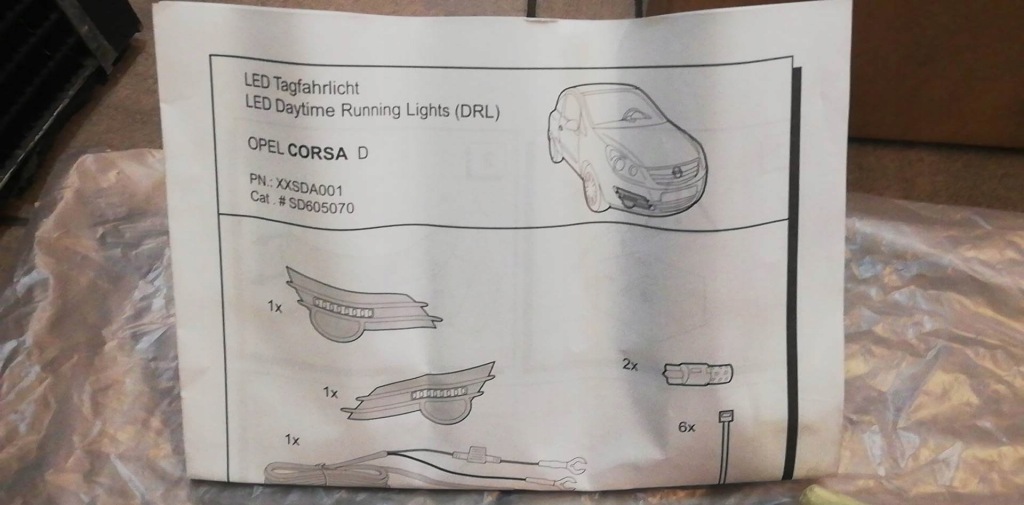 Opel corsa d фонари дневные ходовые огни led левый правый комплект  drl в Украине