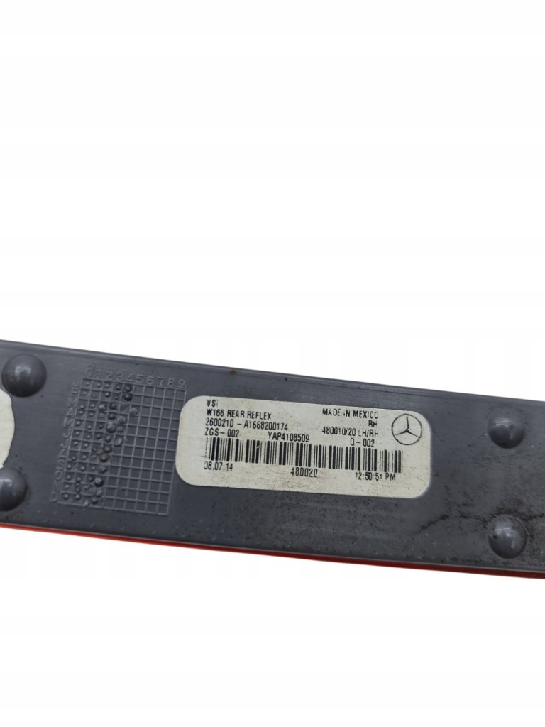 фото №10, Mercedes-benz ml w166 2014 задняя сторона правая отражатель лампы задний