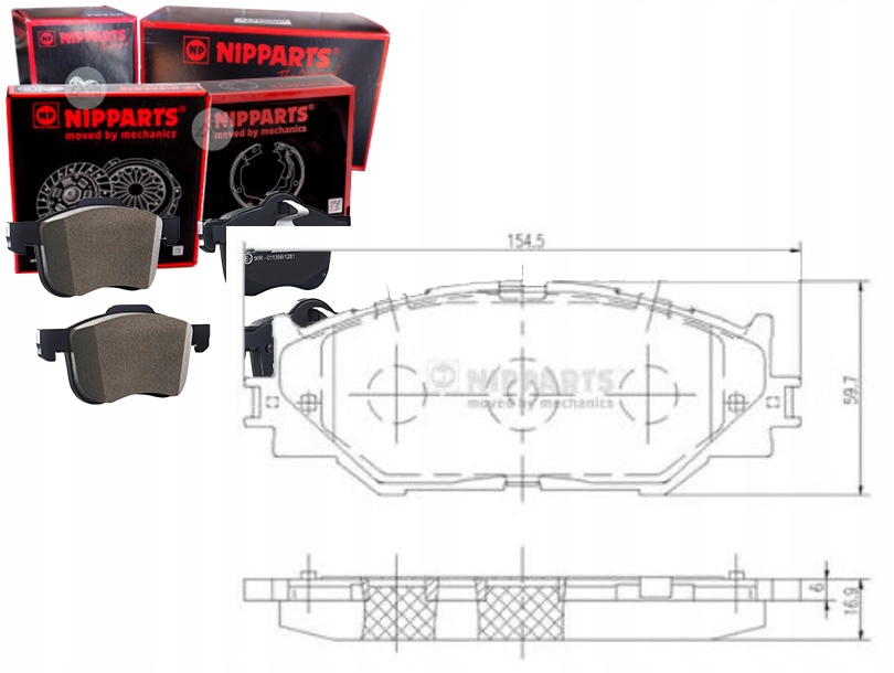 фото №1, Тормозные колодки тормозные lexus is 220 d ale20 nipparts n