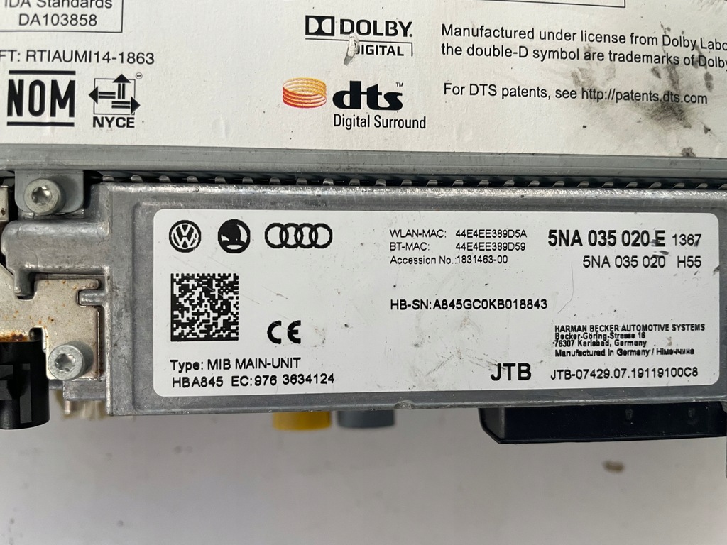 фото №5, Радио с навигация mib-2 vw golf viii