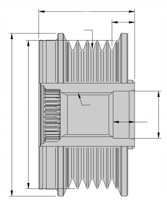Генератор - сцепление односторонний hella 9xu 358 038-511 Доставка