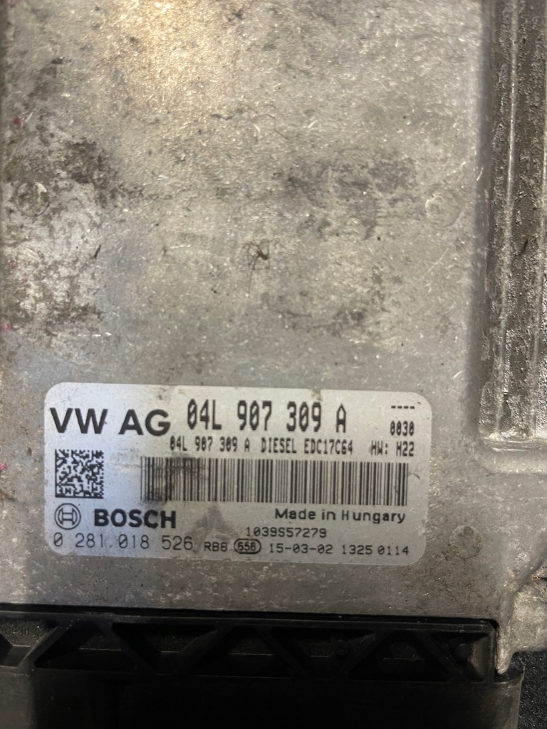 фото №9, Бортовой компьютер двигателя vw audi 2.0 tdi 04l907309a
