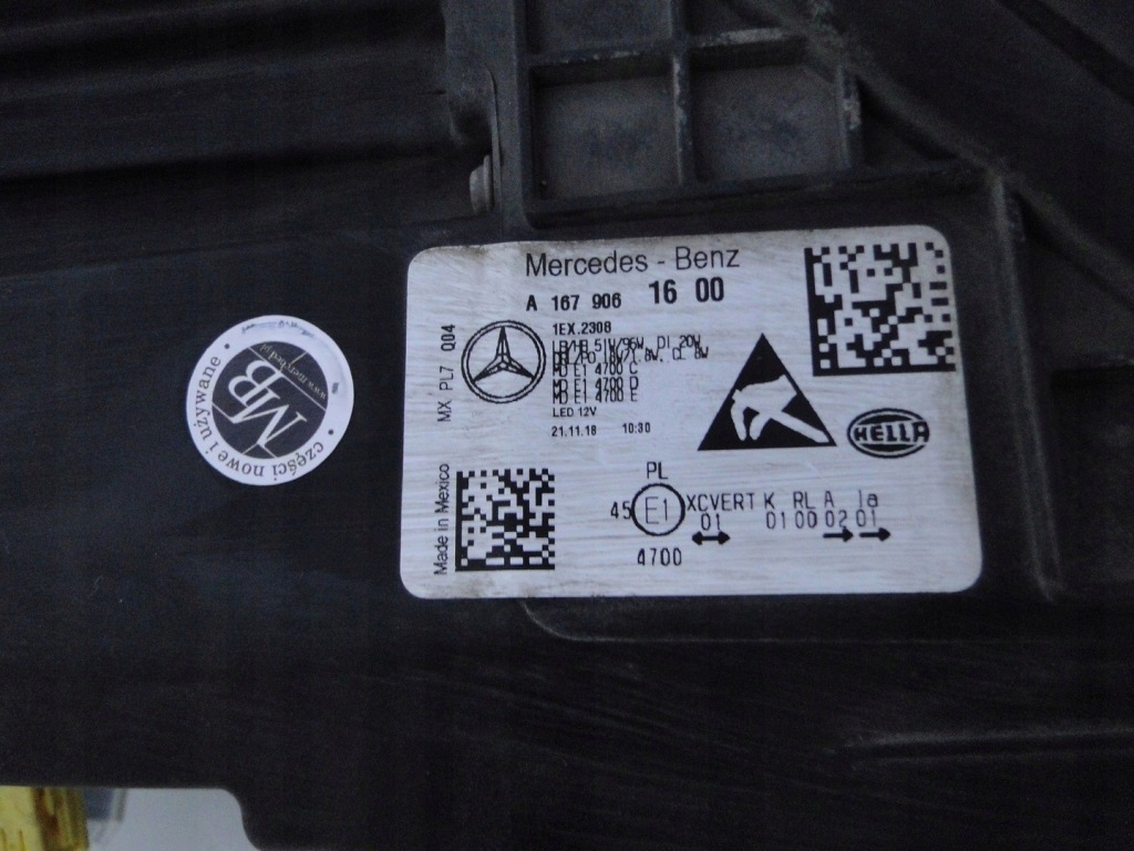 Mercedes лампа ліва multibeam led gle 167 w167 suv c167 coupe przed liftem Оригінал