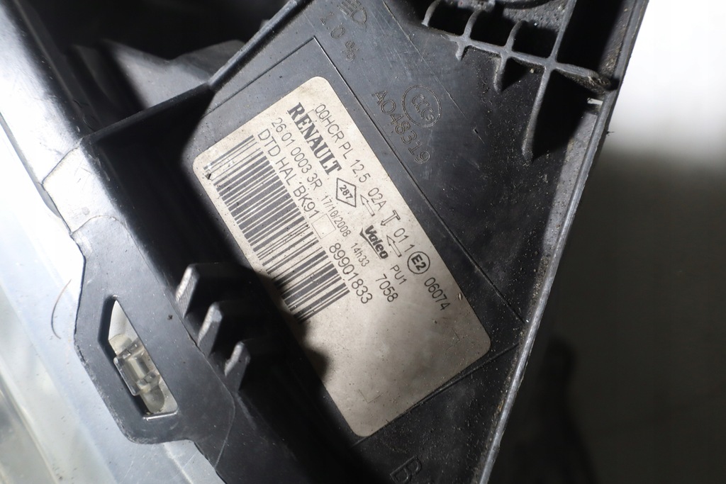 фото №10, Лампа правая передняя renault laguna iii