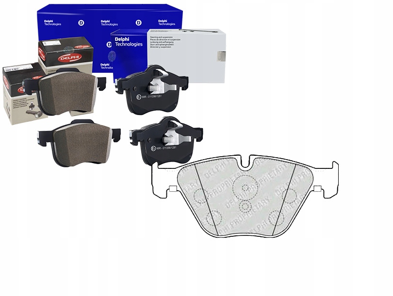 фото №1, Dellp2245 комплект тормозных колодок ham. перед bmw 5 e60 ,