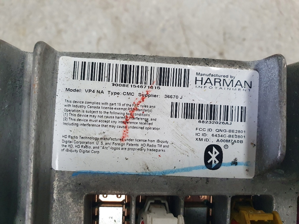 фото №3, Pacifica 2016- усилитель модуль радио harman 68232026aj