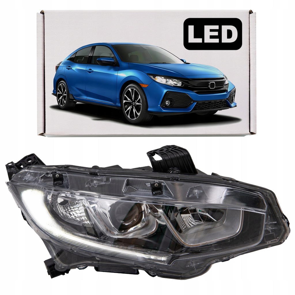 фото №1, Honda civic x хэтчбек 2016-2019 лампа передняя led 33100tbaa01