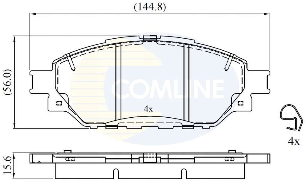 фото №1, Тормозные колодки тормозные comline odp.044650k350 toyota hilux 15-