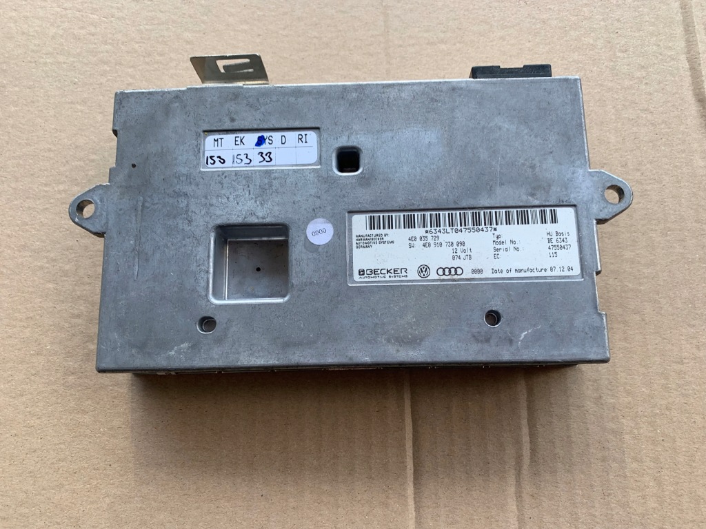 фото №1, Audi a8 d3 модуль блок керування mmi 4e0035729 becker