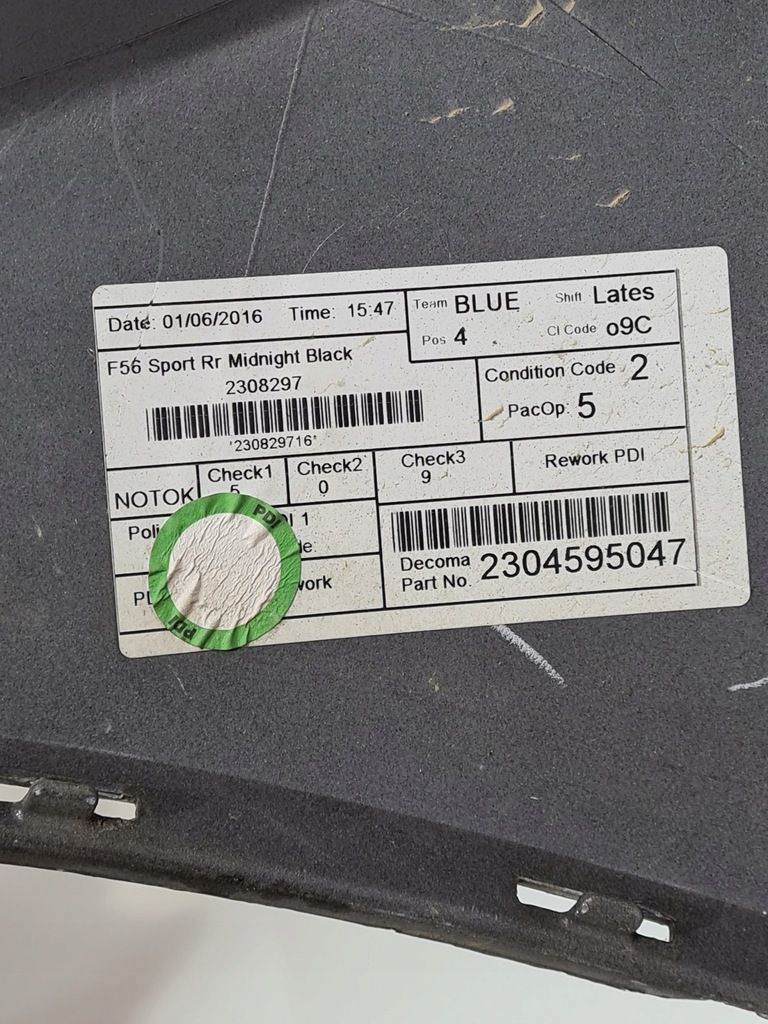 фото №10, Бампер задня mini cooper f56 14r sport