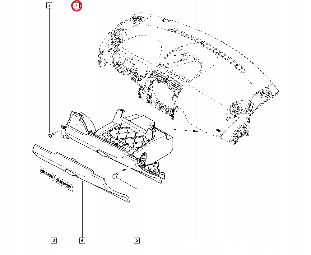 фото №15, Kangoo ii 2 новый бардачок карман пассажира w desce приборной панели оригинал