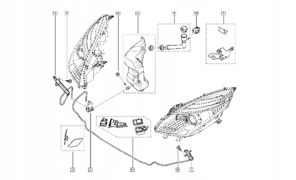 Купити Наконечник насадка розпилювача фара renault