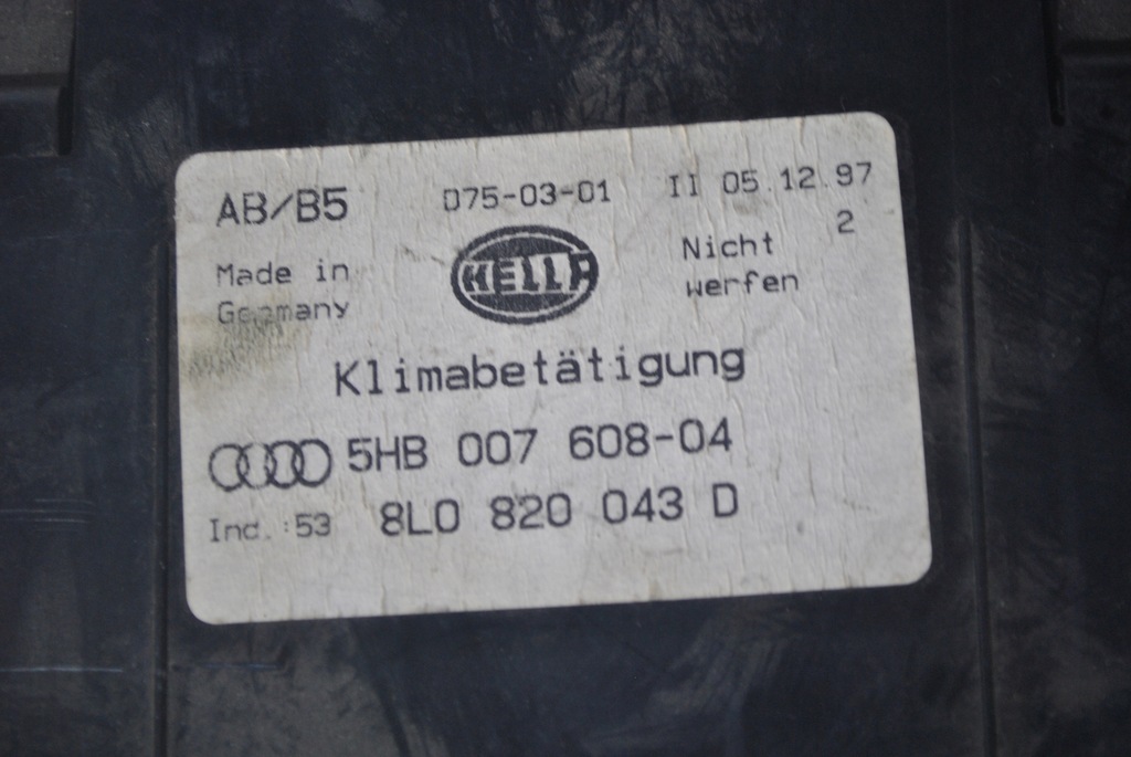 фото №6, Панель обдув audi оригінальний номер 8l0820043d