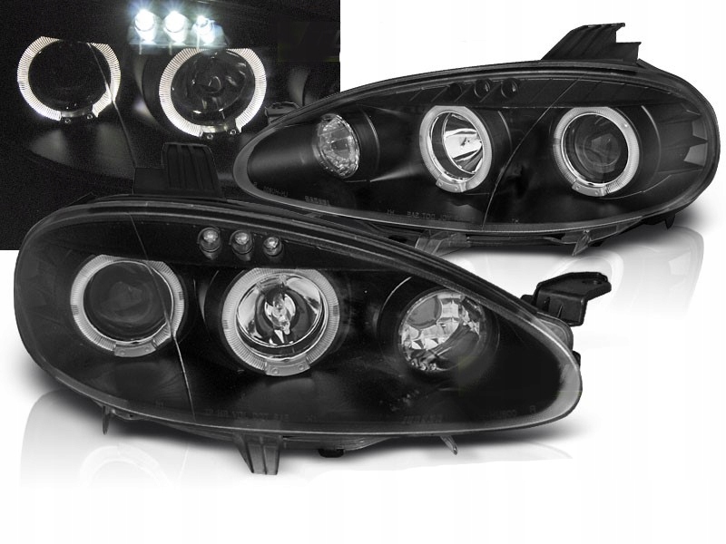 фото №1, Лампы передние mazda mx5 nb 01-05 angel eyes black