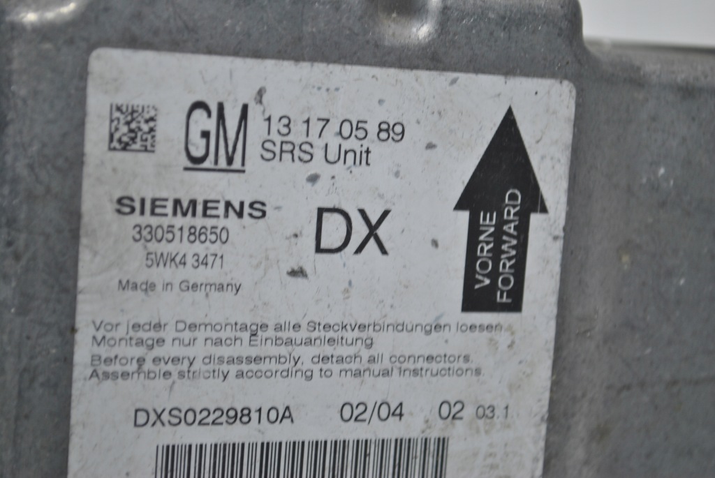 фото №3, Датчик подушка безопасности модуль opel vectra c 13170589dx