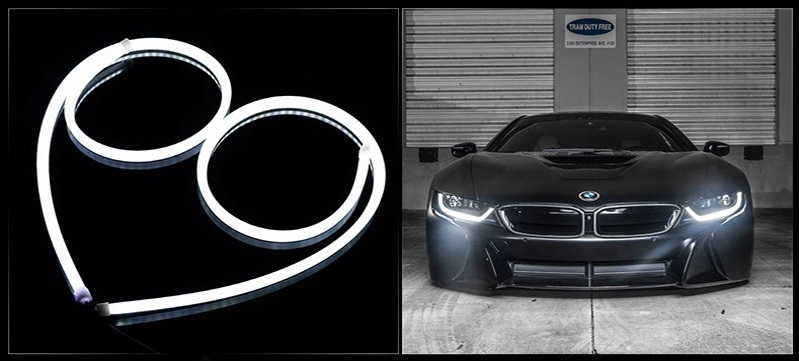 фото №14, Світло денні drl led стрічка ремінь плаваючий динамічні поворотник 60cm