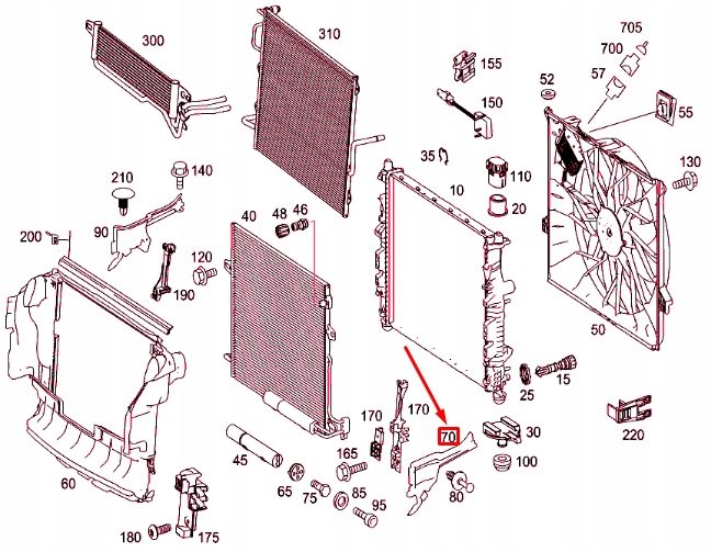 Купить Mb ml w164 левая защита дефлектор воздуха радиатора a1645001516oryginalna
