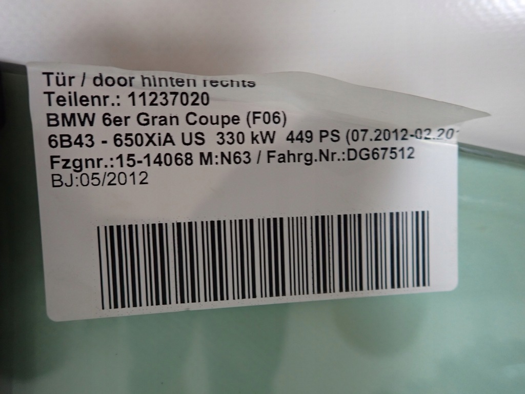 фото №8, Bmw 6 f06 11- двері праве задня задні