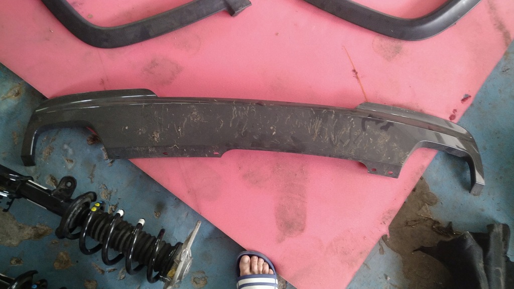 фото №1, Bmw 5 f10 спойлер накладка dół бампера задняя 4 трубы