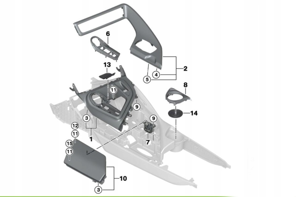 Bmw i8 l12 рамка декоративна заглушка молдинг 9284827 консолі кронштейн оздоблення p Київ
