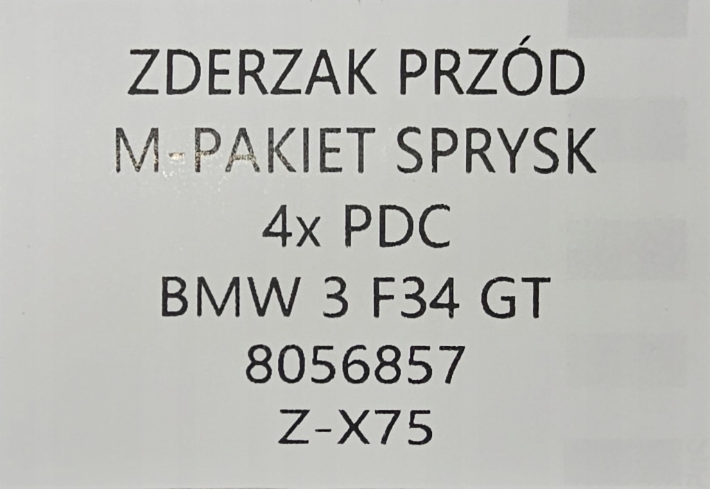 фото №9, Новый оригинальный бампер перед bmw 3 f34 gt m набор , 4x pdc + омыватель