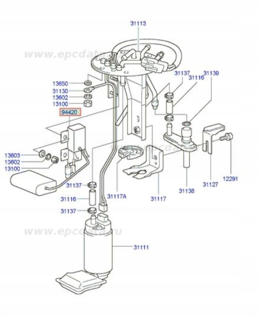 фото №9, Датчик уровня топлива hyundai santamo 98-02 2.0