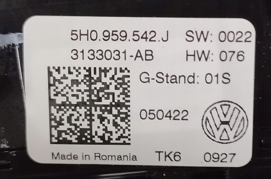 фото №9, K86 vw golf viii 8 воздуховод лепестки переключения 5h0959542j