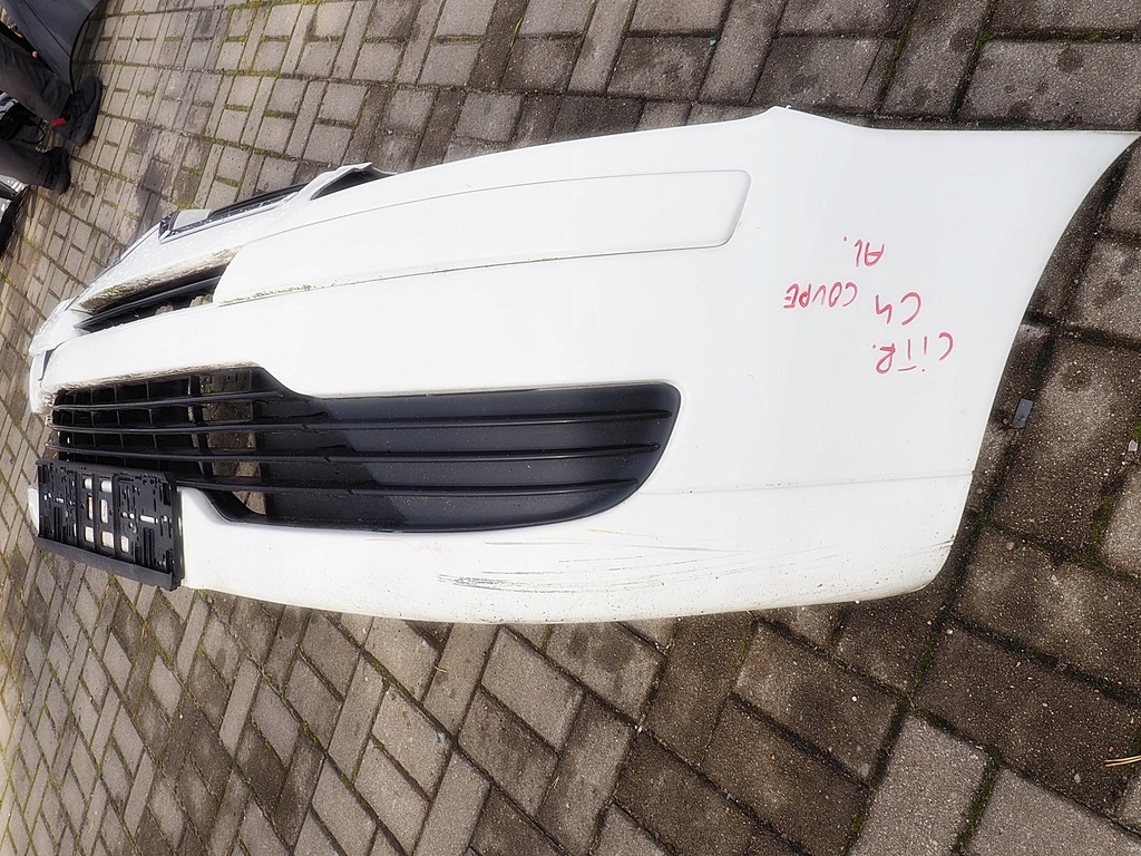 фото №6, Citroen c4 coupe бампер перед передний лак ewpa белый хороший kompletny