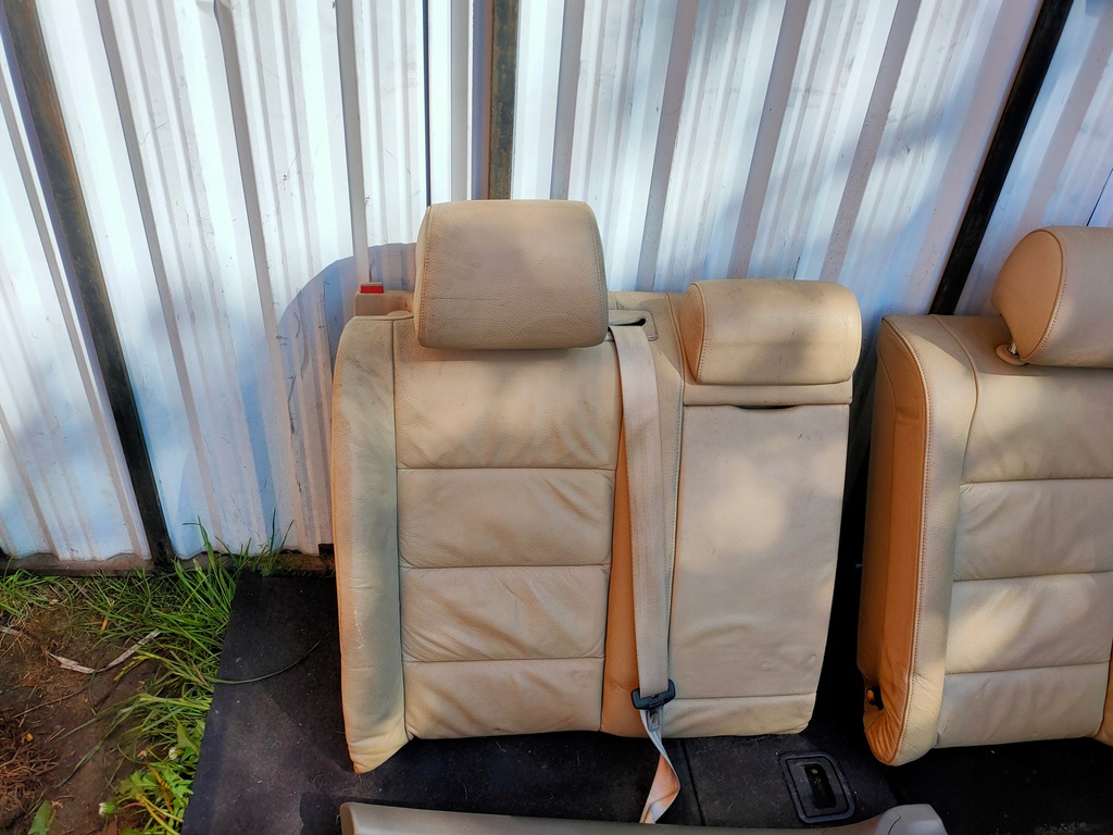 фото №14, Сидіння заднє сидіння audi a4 b6 шкіра beż + обшивки
