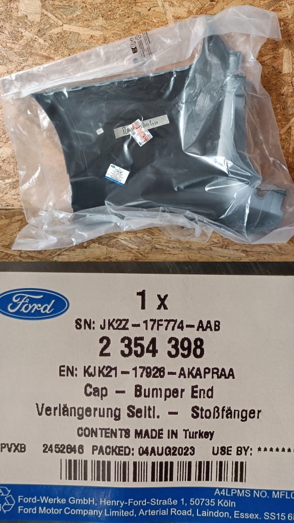 Ford transit custom v362 уголок бампера правый задняя kjk21-17926aka Цена