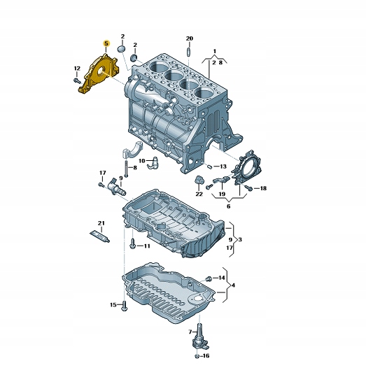 Оригинал. сальник вала коленчатого с корпус 05l103151c vw skoda Киев