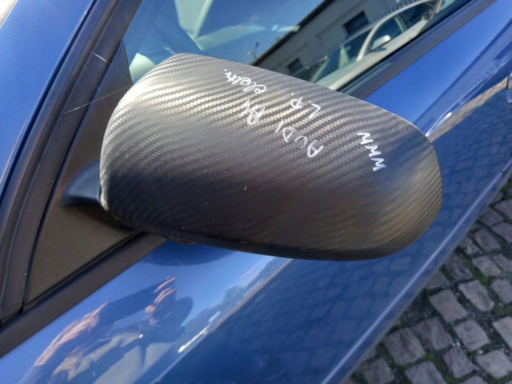 фото №1, Дзеркало ліва перед audi a4 b6 eu наклейка карбон