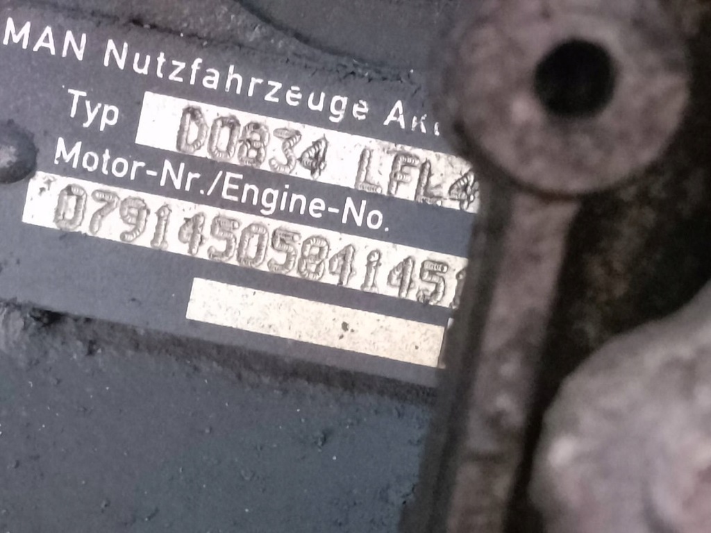 фото №15, Двигатель kompletny+ коробка передач man tgl 12.180 4x2 bl d0834 lfl4 6s850