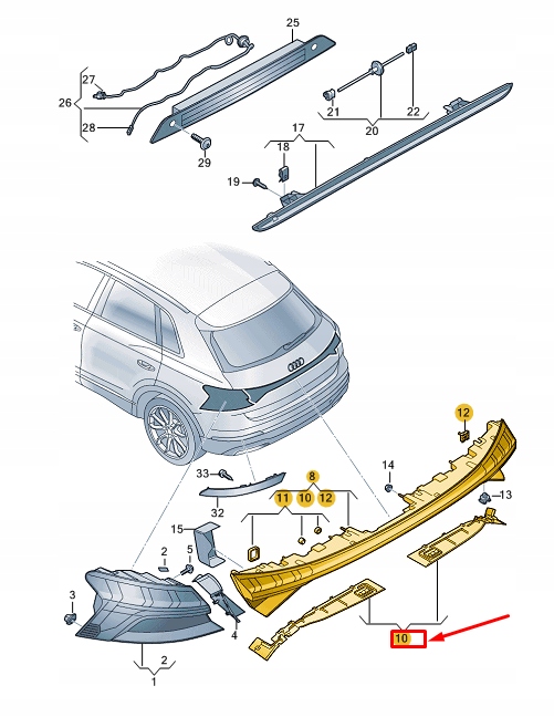 фото №5, Audi q4 e-tron rear led tail light 89a945095a