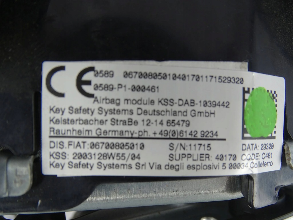 фото №7, Air bag водія + повітропровід maserati ghibli levante nieregenerowana