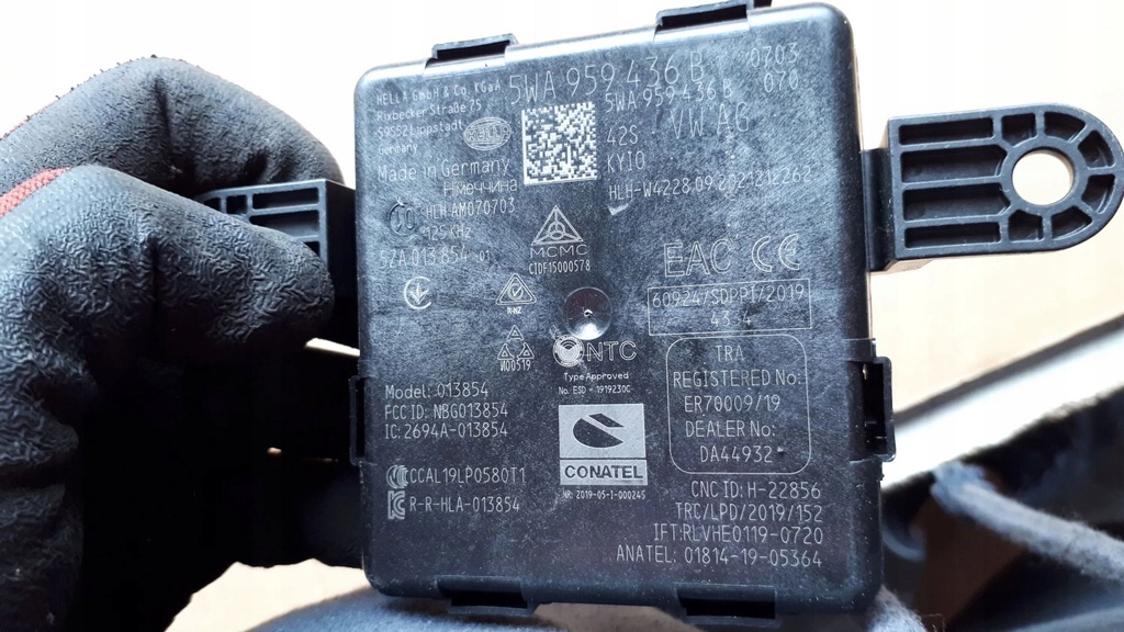 фото №6, A3 8y модуль блок управления keyless vw skoda 5wa959436b
