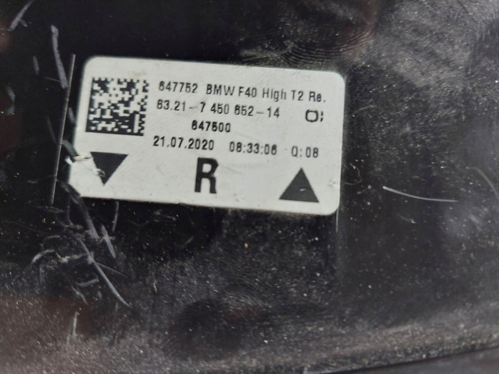 фото №7, Bmw 1 f40 лампа права задня задня w кришка