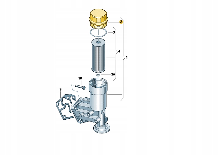 Корпус фільтра оливи vw golf- passat 1.9tdi 96- в Україні