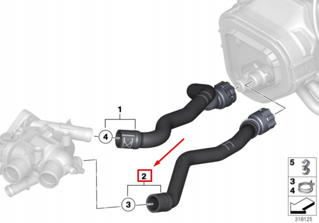 Патрубок випускний обігрівача mini clubman r55 64217609822 оригінальний Зі Шроту