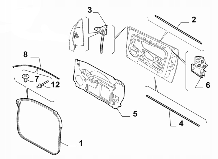 Купити Прокладка ущільнювач скло ліва alfa romeo mito